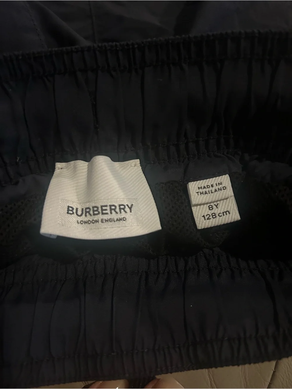 Burberry Navy and Black Athletic Drawstring Shorts